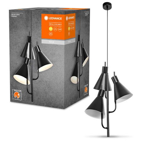 Lampa Sufitowa Wisząca LED Dekoracyjna 14W Ozdobna Czarna Tokio LEDVANCE