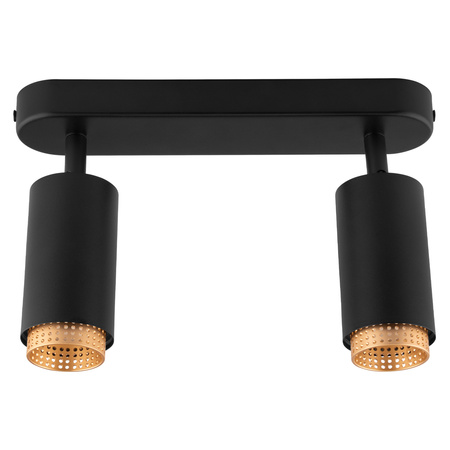 Lampa Sufitowa Reflektor LED 2x GU10 Tuba Spot ELIGIS Czarny LUMILED