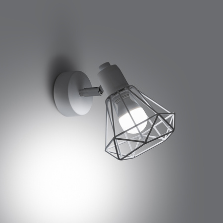 Lampa Ścienna Kinkiet E14 Geometryczna Biała Nowoczesna Artemis Sollux