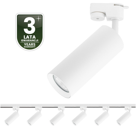 Zestaw Szyna Oświetleniowa Szynoprzewód 2m + 6x Reflektor Szynowy RITI GU10 Biały LUMILED