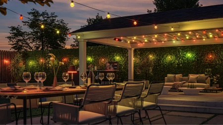 Girlanda Ogrodowa Zewnętrzna 21m IP65 30LED RGB SMART Inteligentna Bluetooth ZigBee White and Color Ambiance Festavia Philips HUE