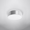 Lampa Sufitowa Plafon 2x E27 Okrągła Szara Minimalistyczna Arena Sollux