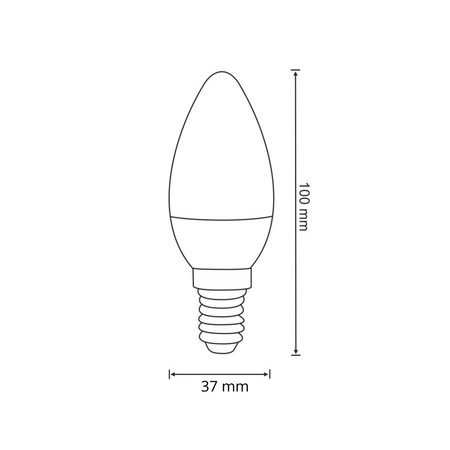 Żarówka LED C37 E14 6.3W 560lm 4000K Neutralna 150° Sanico Goldlux