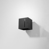 Lampa Ścienna Kinkiet Kostka G9 Kwadratowa Czarna Nowoczesna Pixar Sollux
