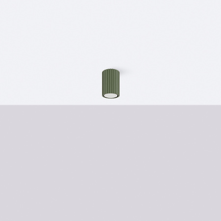 Lampa Sufitowa Reflektor Tuba Spot 1x GU10 Oliwkowa Karbon Deep Space SL.1606 Sollux