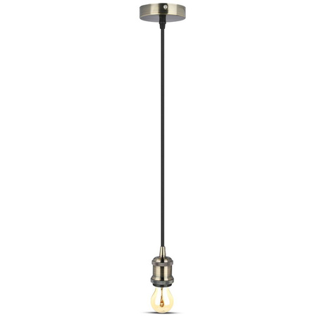 Lampa Wisząca Oprawa E27 Metalowy klosz mosiądz VT-7555 V-TAC
