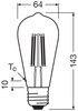 Żarówka LED ST64 E27 2.2W = 40W 470lm 2700K Ciepła 330° Filament CLASSIC ENERGY EFFICIENCY Osram