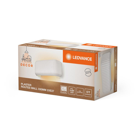 Lampa Ścienna Dekoracyjna Kinkiet Oprawa Natynkowa E27 Biały Decor Ledvance