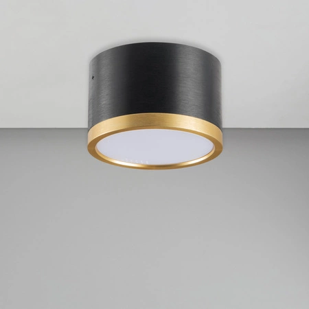 Oprawa Natynkowa GX53 Czarna Złota MIRELLA Sanico Goldlux