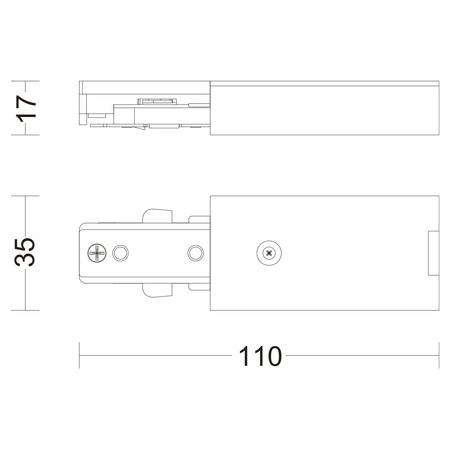 Złącze Zasilające do Szyn Oświetleniowych Szynoprzewodów LED Jednofazowych Biały EasyLink Philips