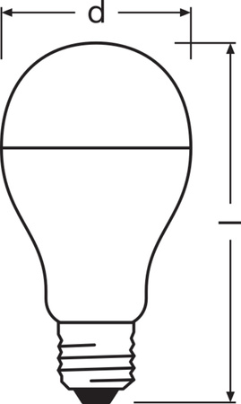 2x Żarówka LED A68 E27 19W = 150W 2542lm 6500K Zimna 200° VALUE CLASSIC Osram