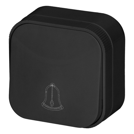 Dzwonek Przycisk Dzwonkowy ToDo Natynkowy IP20 ORNO CZARNY