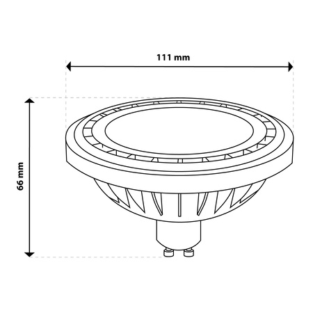 Żarówka LED GU10 Reflektor ES111 10W = 75W 1055lm 4000K Neutralna 38° LUMILED