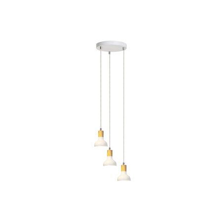 Lampa Wisząca Sufitowa 3x E14 Biały Skandynawski Holly Rabalux