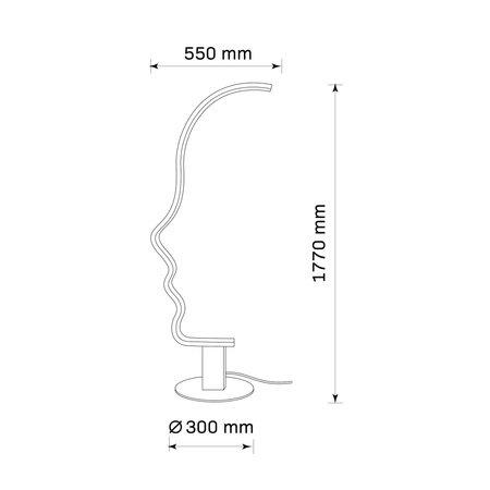 Lampa Podłogowa LED 25W 3000lm 4000K Neutralna Czarna Stranger Sanico Goldlux