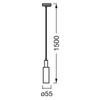 Lampa Sufitowa Wisząca GU10 Zwis Czarny Tracklight Ledvance