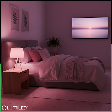 Żarówka LED E27 A60 9W = 60W 806lm 3000K + RGB Wielokolorowa 260° Ściemnialna Pilot LUMILED