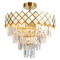 Lampa Sufitowa Żyrandol CARISMA Złota 9xE14 Milagro