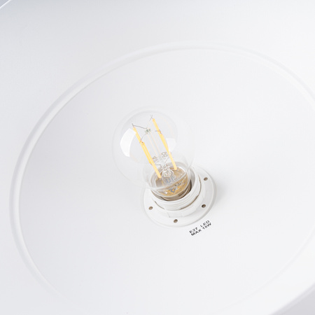 Lampa Sufitowa Wisząca Zwis E27 Okrągła Biała Skandynawska Frika Sollux