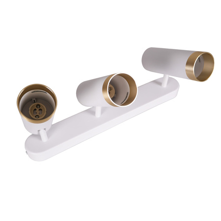 Oprawa Ścienno-Sufitowa Reflektor Punktowy 3x GU10 Biała Złota FADO Sanico Goldlux