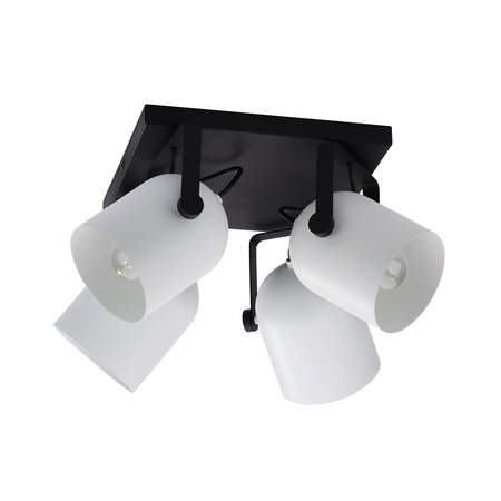 Lampa Sufitowa Natynkowa SPECTRE BLACK/WHITE Ruchoma Czarno-Biała Nowoczesna 4xE27 3493 TK Lighting