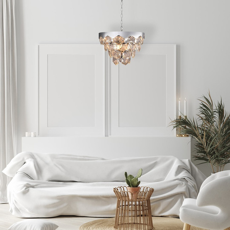 Lampa Sufitowa Żyrandol GRACE Chrom 6xE14 Milagro