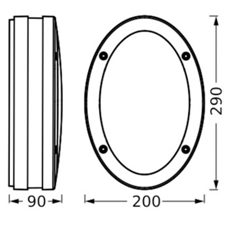 Kinkiet Ogrodowy Lampa Elewacyjna Zewnętrzna E27 Szary IP65 Endura Osram