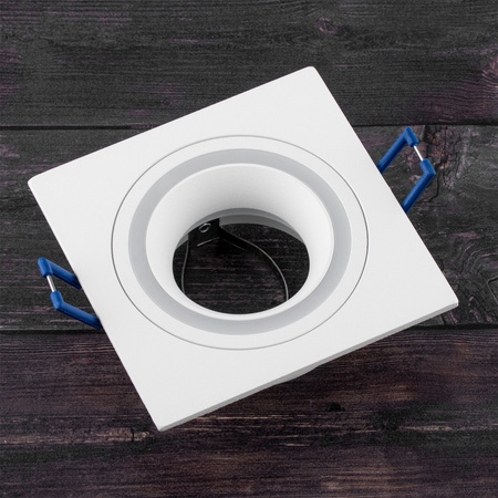 Oprawa HALOGENOWA CLARO Podtynkowa Stała KWADRAT Biała GU10