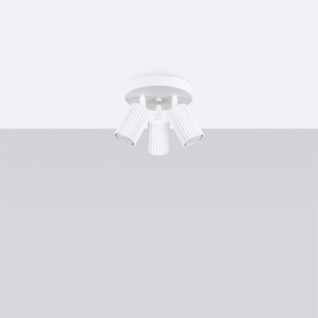 Lampa Sufitowa Plafon Tuba Spot 3x GU10 Biała Karbon Deep Space SL.1544 Sollux