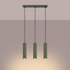 Lampa Wisząca Sufitowa Zwis Tuba Spot 3x GU10 Oliwkowa Karbon Deep Space SL.1613 Sollux