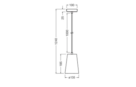 Lampa Sufitowa Wisząca Dekoracyjna E27 Zwis Biały Decor Ledvance