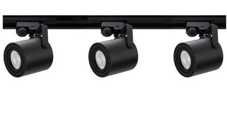 Zestaw Szyna Oświetleniowa Szynoprzewód 1,5m +3x Reflektor Szynowy LED Lampa GU10 Czarny Mat