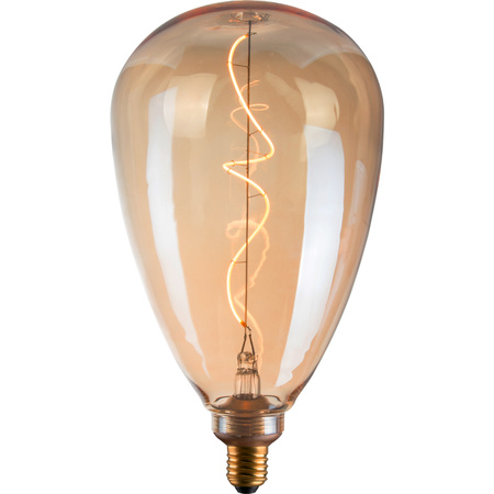 Żarówka Dekoracyjna LED E27 FILAMENT S173 4W 260lm 1800K Ciepła 320° DecoVintage Amber GOLDLUX (Polux)