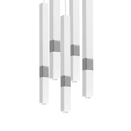 Lampa wisząca CASTRO 5xG9 Minimalistyczna Biała Chrom MLP6561 Milagro Metal