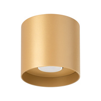 Lampa Sufitowa Oprawa Natynkowa SPOT TUBA GU10 Cylindryczna Złota Minimalistyczna Mika Sollux