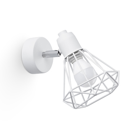 Lampa Ścienna Kinkiet E14 Geometryczna Biała Nowoczesna Artemis Sollux