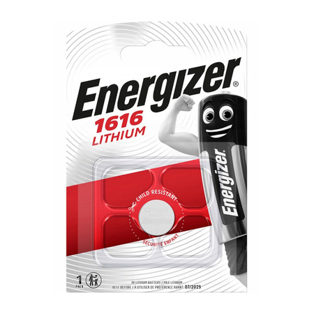 Baterie ENERGIZER DO URZĄDZEŃ ELEKTRONICZNYCH CR1616 Blister 1szt