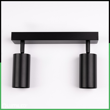 Lampa Sufitowa Plafon SPOT TUBA Reflektor Oprawa Halogenowa Skośna 2x GU10 TABULA LUMILED