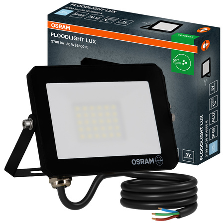 Naświetlacz LED Halogen Zewnętrzny Reflektor 30W 6500K 2700lm IP65 FLOODLIGHT LUX OSRAM