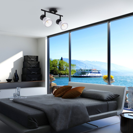 Lampa Sufitowa BEST Czarna 2xE14 Milagro