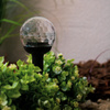 Lampa Solarna Ogrodowa LED Wbijana Kulka RGB IP44 34cm Czujnik Zmierzchu
