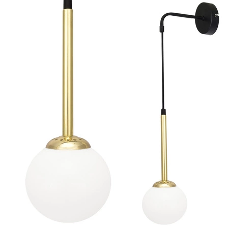 Kinkiet lampa ścienna czarny mosiądz MiLAGRO PARMA 1x E14