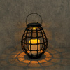 Lampa Solarna LED lampion Ogrodowa Wisząca Latarenka 23cm IP44 czarna metal