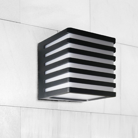 Kinkiet Zewnętrzny Oprawa Elewacyjna Lampa LED 4000K Kwadrat Czarna