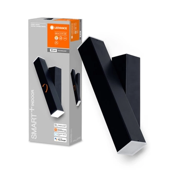 Inteligentna lampa ścienna kinkiet SMART + WIFI 12W ORBIS WALL CROSS BLACK LEDVANCE