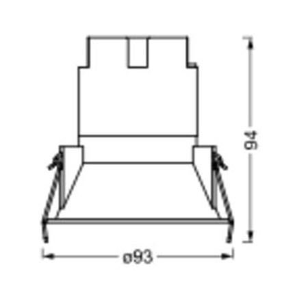 Panel LED Oprawa Podtynkowa Punktowa 10W 700lm CCT Oczko Spot Biały Czarny Downlight Slim Ledvance