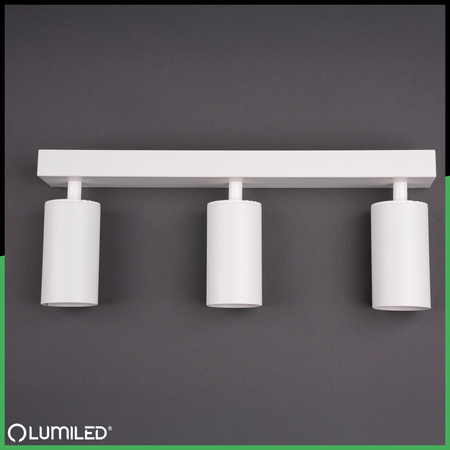 Lampa Sufitowa SPOT TUBA Reflektor Oprawa Halogenowa 3x GU10 TABULA LUMILED