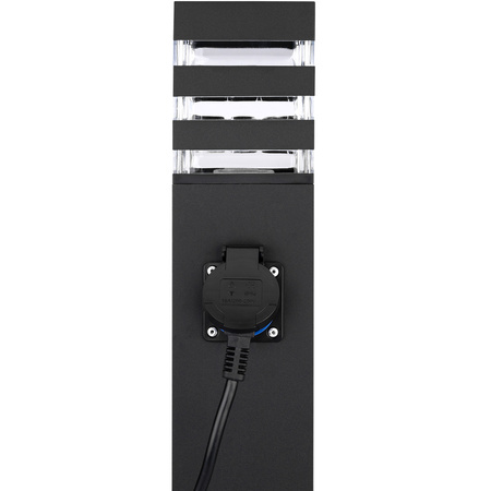 Lampa Ogrodowa Słupek Zewnętrzny Stojący E27 LED z Gniazdem TAXUS 2 60cm LUMILED