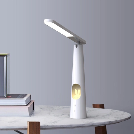 Lampka Biurkowa LED Stołowa Dotykowa Stołowa 7W 380lm CCT 110° Biała Ściemnialna Bunny Sanico Goldlux