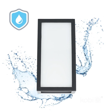 Lampa Ogrodowa Kinkiet Elewacyjny Zewnętrzny LED 10W 460lm 4000K Neutralna IP54 Czarna Entera Kobi